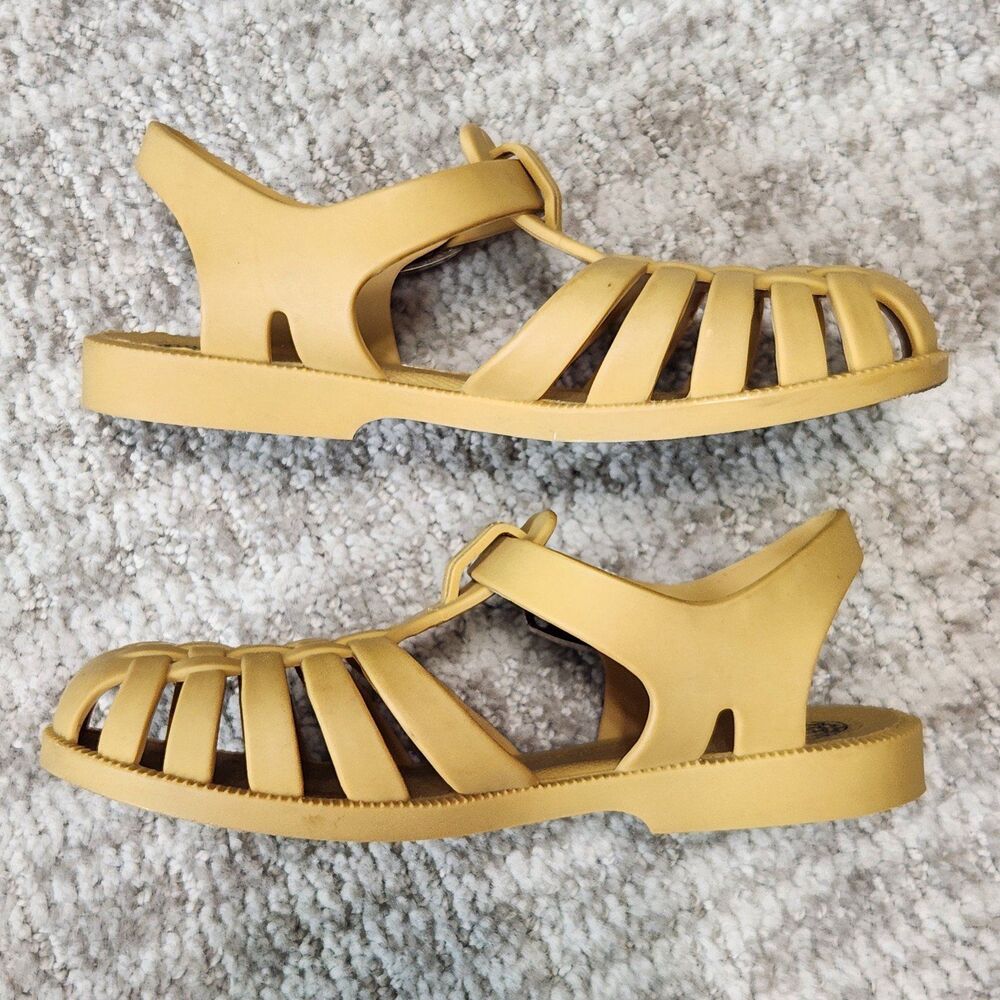 Scallywag Baby boy girl beige gold fisherman sandals size 28 EU 10/11 child - Picture 7 of 10